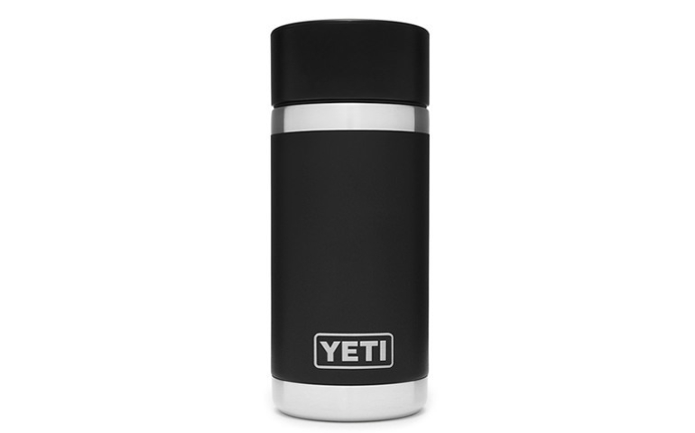 YETI ランブラー 12オンスボトル、ステンレススチール、真空保温、ホットショットキャップ付き